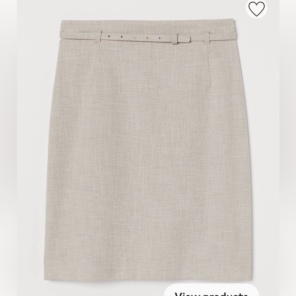 H&M Light Beige Pencil Skirt Size 0